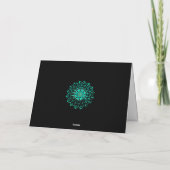 Elegante Blauwgroen Mandala Blank Note Kaart (Achterkant)