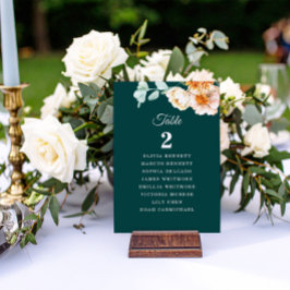 Elegante Blauwgroen verbrande Oranje tafel plan he Kaart