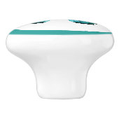 Elegante Blauwgroen vlinder turquoise blauwe ladek Keramische Knop (Zijkant)