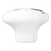 Elegante Blauwgroen vlinder turquoise blauwe ladek Keramische Knop (Zijkant)