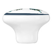 Elegante Blauwgroen vlinder turquoise blauwe ladek Keramische Knop (Zijkant)