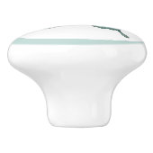 Elegante Blauwgroen vlinder turquoise blauwe ladek Keramische Knop (Zijkant)