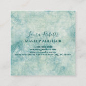 Elegante Blauwgroen Waterverf Afsprakenkaartje (Achterkant)