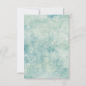Elegante Blauwgroen Waterverf Bedankkaart (Achterkant)