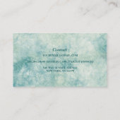 Elegante Blauwgroen Waterverf branding Visitekaartje (Achterkant)