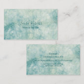 Elegante Blauwgroen Waterverf branding Visitekaartje (Voorkant / Achterkant)