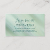 Elegante Blauwgroen Waterverf Kortingskaartje (Achterkant)