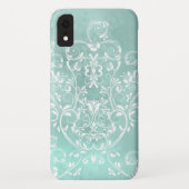 Elegante Blauwgroen wervelingen Case-Mate iPhone Case (Achterkant)
