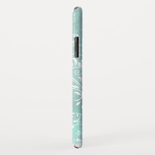 Elegante Blauwgroen wervelingen Case-Mate iPhone Case (Achterkant/rechts)