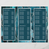 Elegante Blauwgroen zilveren agaat brochure (Achterkant)