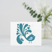 elegante blauwvis briefkaart (Staand voorkant)