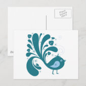 elegante blauwvis briefkaart (Voorkant / Achterkant)