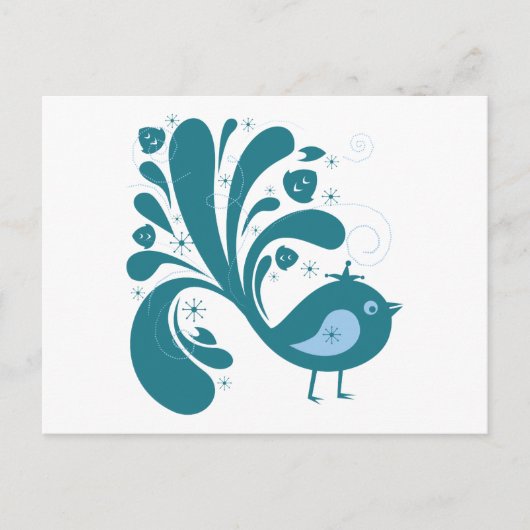 elegante blauwvis briefkaart (Voorkant)