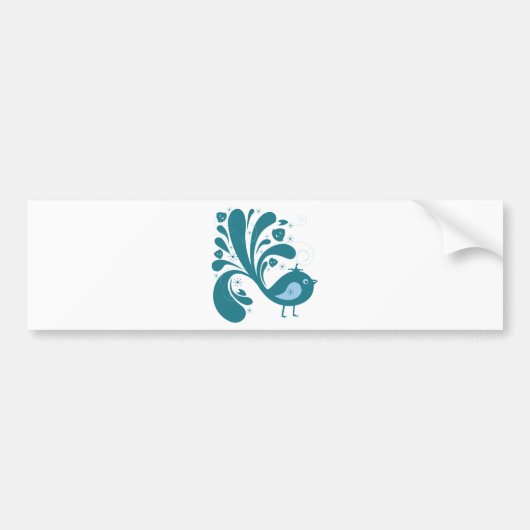 elegante blauwvis bumpersticker (Voorkant)