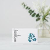 elegante blauwvis visitekaartje (Staand voorkant)