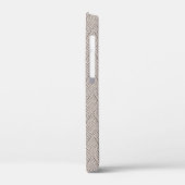 Elegante Bleek Crème Nep-diamant Breipatroon Case-Mate iPhone Case (Achterkant / Links)