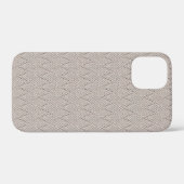 Elegante Bleek Crème Nep-diamant Breipatroon Case-Mate iPhone Case (Achterkant (horizontaal))