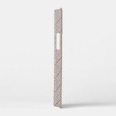 Elegante Bleek Crème Nep-diamant Breipatroon Case-Mate iPhone Case (Achterkant / Rechts)