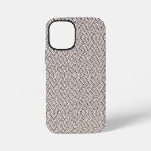 Elegante Bleek Crème Nep-diamant Breipatroon iPhone 12 Mini Hoesje