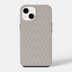 Elegante Bleek Crème Nep-diamant Breipatroon iPhone 14 Hoesje