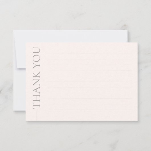 Elegante Bleek roze foto dank u kaart (Achterkant)