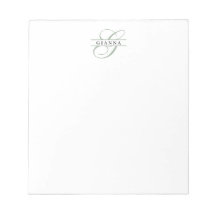 Elegante Bleekgroene Calligrafie Gesplitste Monogr