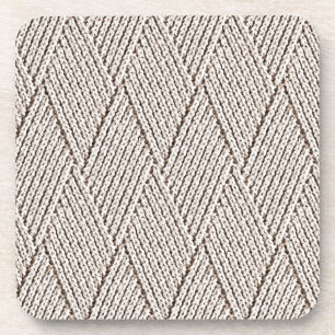 Elegante Bleke Crème Kleurige Nabootsing Diamant B Bier Onderzetter