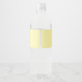 Elegante Bleke Gele Script Minimalistische Trouwda Waterfles Etiket (Achterkant)