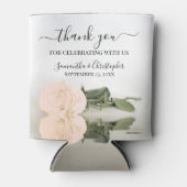 Elegante Bleke perzik gespiegeld Roos bruiloft Dan Blikjeskoeler (Voorkant)