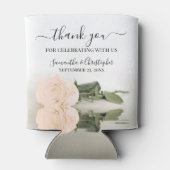 Elegante Bleke perzik gespiegeld Roos bruiloft Dan Blikjeskoeler (Achterkant)