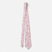 Elegante bleke roze rozen stropdas (Achterkant)