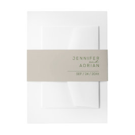 Elegante Bleke Zilveren Minimalistische Moderne Tr Uitnodigingen Wikkel
