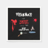 Elegante bloedige moord Mystery diner grappig Servet (Voorkant)