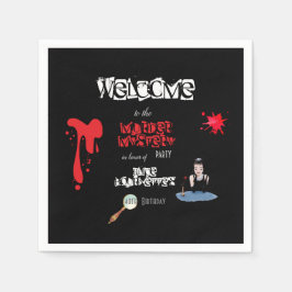 Elegante bloedige moord Mystery diner grappig Servet