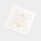 Elegante  bloei bruiloft folie servetten (Links)