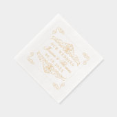 Elegante  bloei bruiloft folie servetten (Rechts)