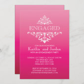 Elegante Bloei Engagement Party Kaart (Voorkant / Achterkant)