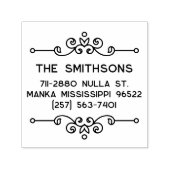 Elegante  Bloei Gepersonaliseerde Naam Adres Zelfinktende Stempel (Design)