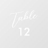 Elegante bloei kalligrafie bruiloft tafel nummer raamsticker (Vel)