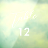 Elegante bloei kalligrafie bruiloft tafel nummer raamsticker (Vel 3)