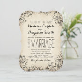  Elegante Bloei Rustieke Huwelijksuitnodiging Kaart (Staand voorkant)