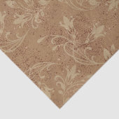 Elegante bloeiende bladeren bruine grunge tissuepapier (Detail)