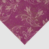 Elegante bloeiende bladeren rozenhout grunge tissuepapier (Detail)