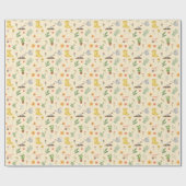 Elegante Bloeiende Bloemen Botanische Tuin Girly Cadeaupapier (Vlak)