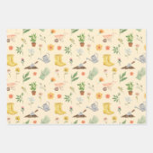 Elegante Bloeiende Bloemen Botanische Tuin Girly Inpakpapier Vel (Voorkant)