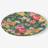 Elegante Bloeiende Bloemen Botanische Tuin Girly Papieren Bordje (Gekanteld)