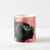 Elegante Bloeiende Bloemen Wild Black Panther Koffiemok (Center)