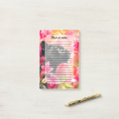 Elegante Bloeiende Bloemen Wild Black Panther Post-it® Notes (Op bureau)