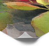 Elegante Bloeiende Bloemen Wild Black Panther Poster (Hoek)