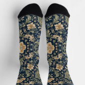 Elegante Bloeiende Botanische Versiering Sokken (Top)